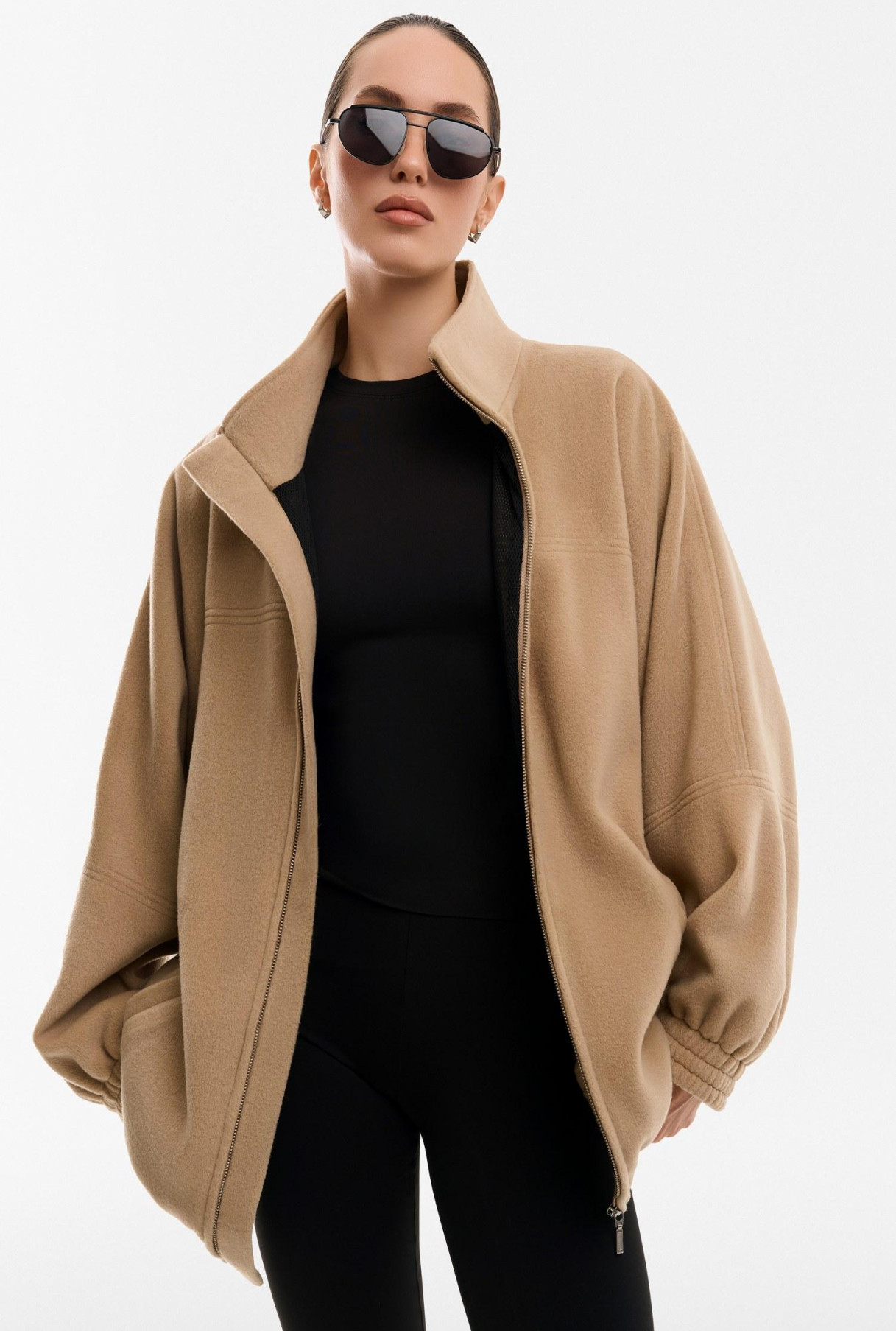 Флісова кофта бежевого кольору розмір One-Size, фото 4